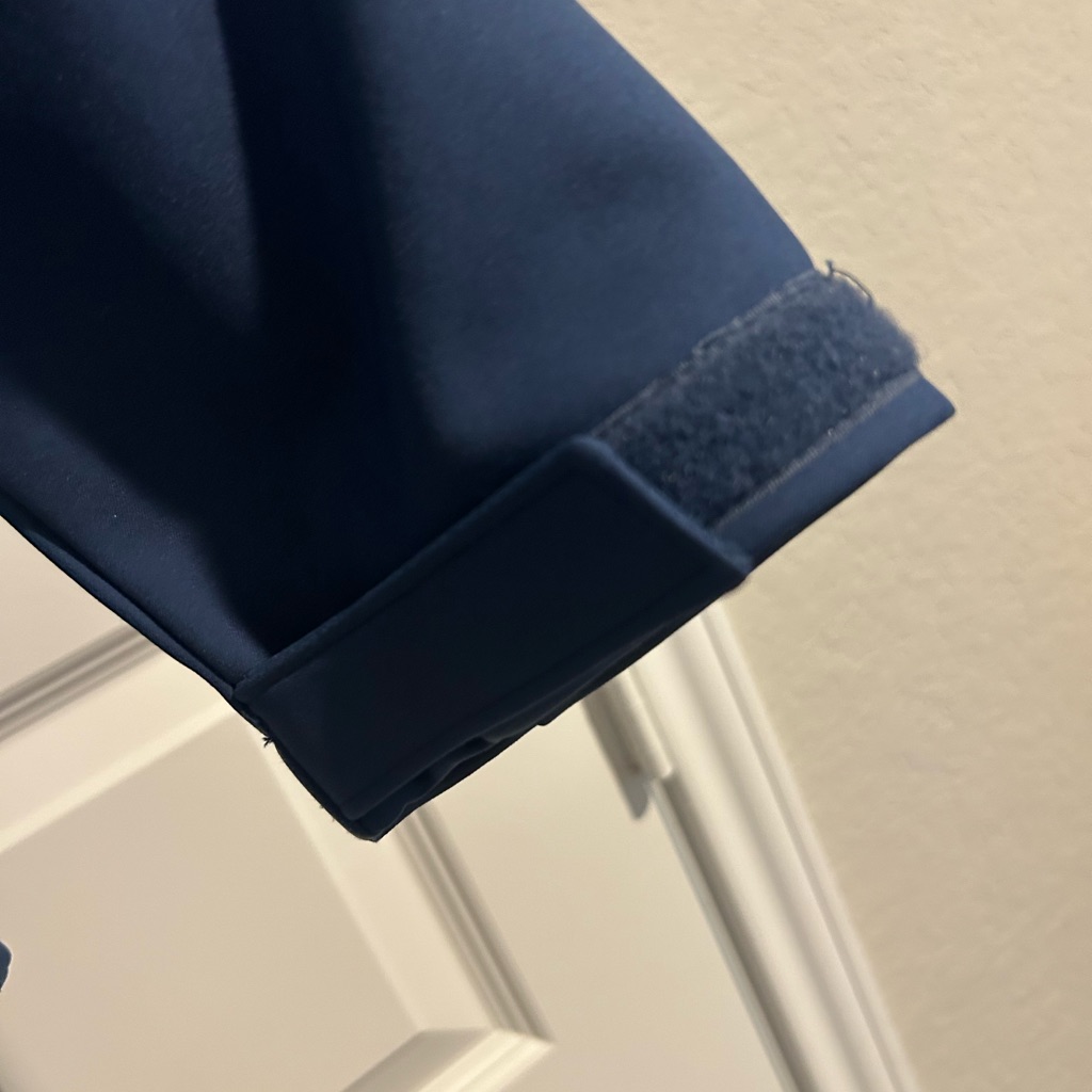 Navy Blue Columbia Jacket With Velcro Adjustable Sleeves